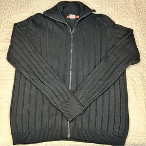 Luidiana Sweater Made In Italy, Gray Cable Knit Sweater Men’s Size Large